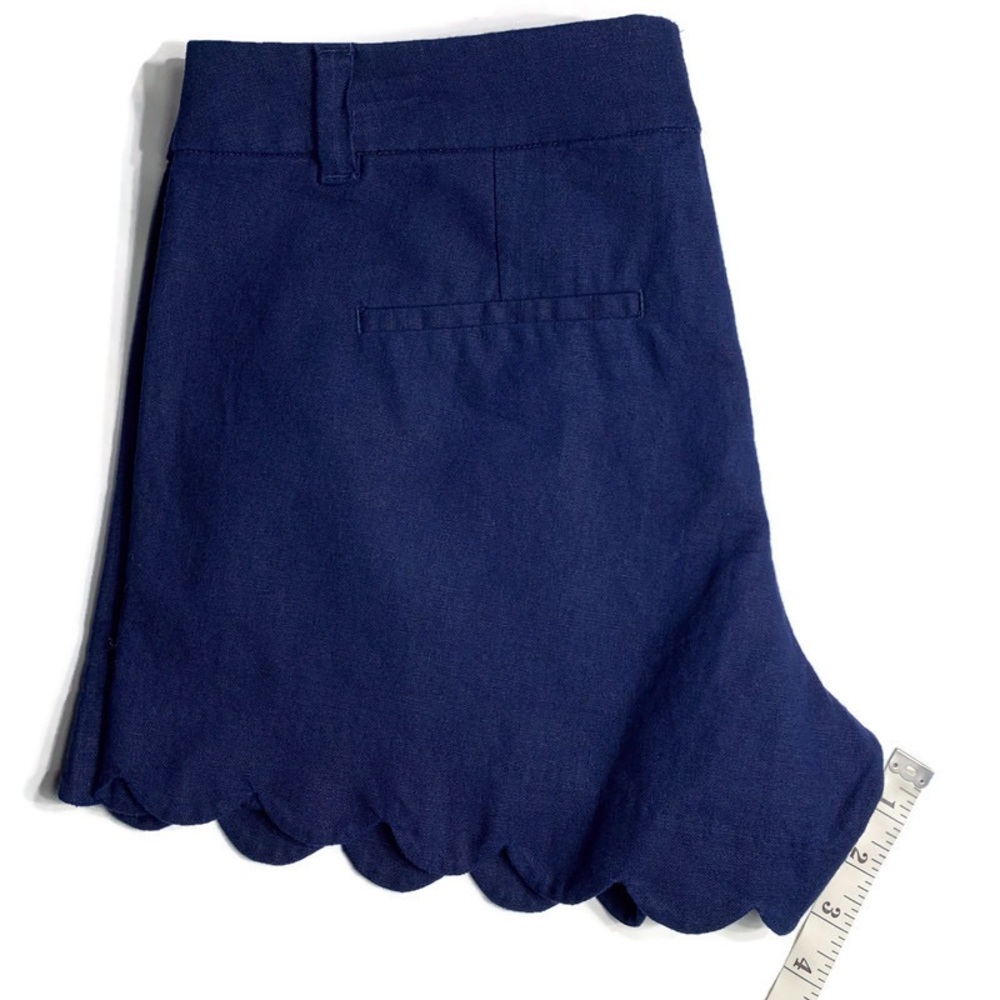 J. Crew White‎ Scallop Linen-Blend Shorts - Picture 6 of 9